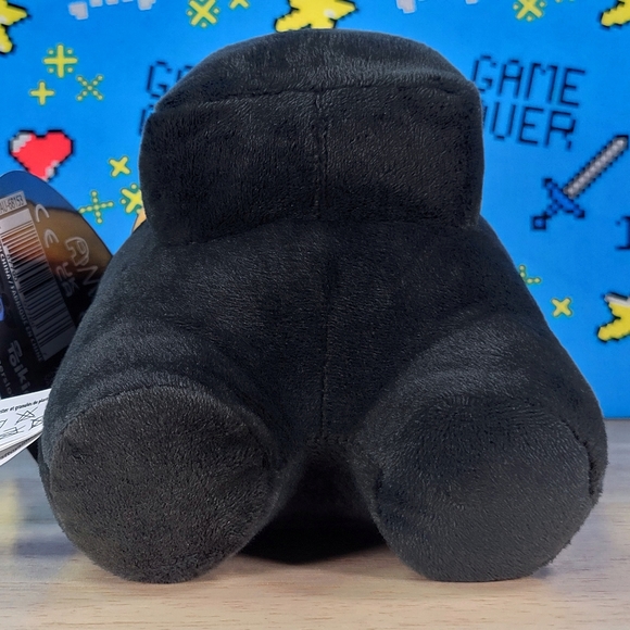 Among Us Black Crewmate 7" with Pumpkin Hat Special Edition Video Game Plush HTF - Picture 3 of 6